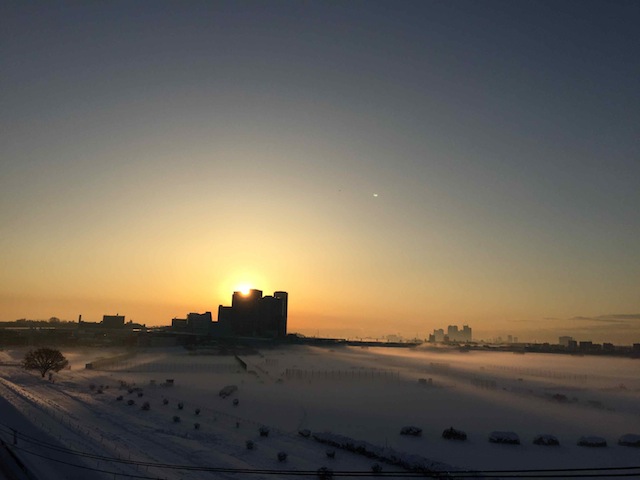 二子雪原。朝