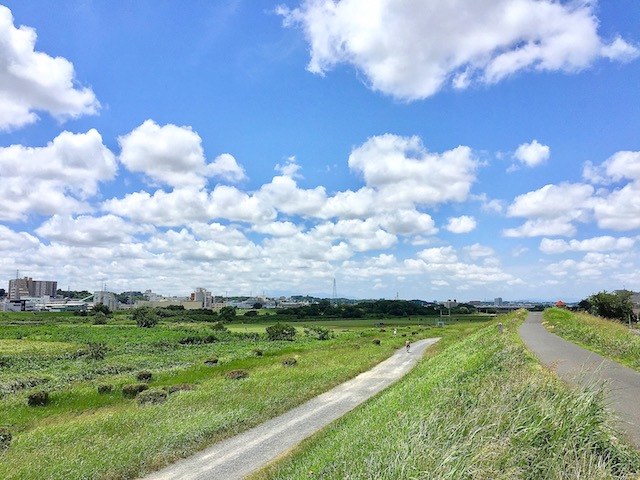 二子玉の川景色