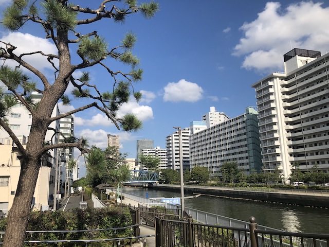 高橋（たかばし）から見た小名木川（おなぎがわ）