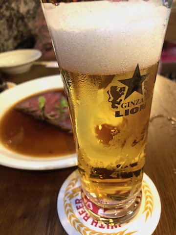 ライオンの生ビール